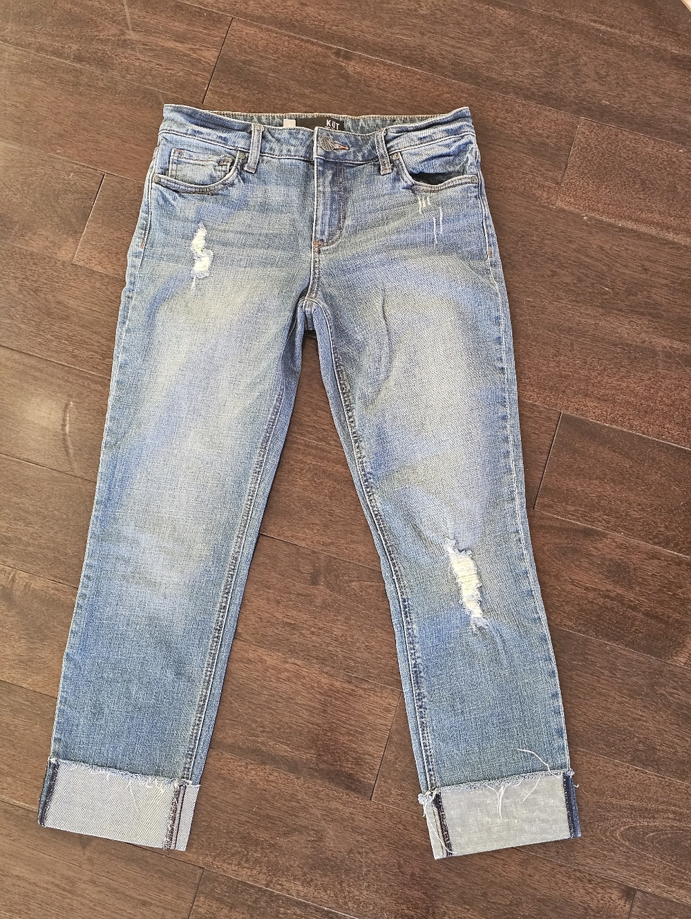 KUT Catherine Mid-Rise Boyfriend Jeans Size 4 - Picture 2 of 6